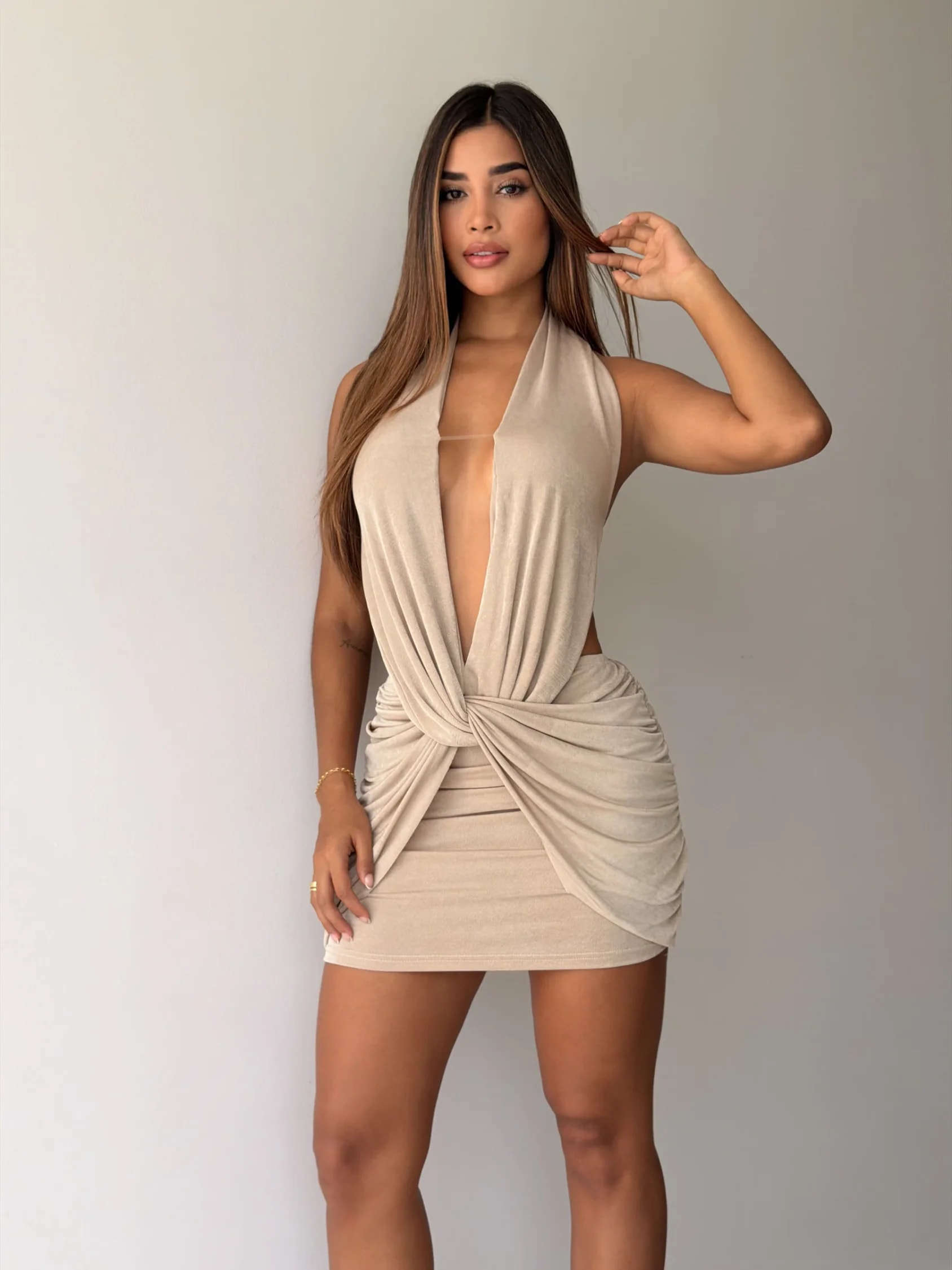 Vestido Aura Champagne